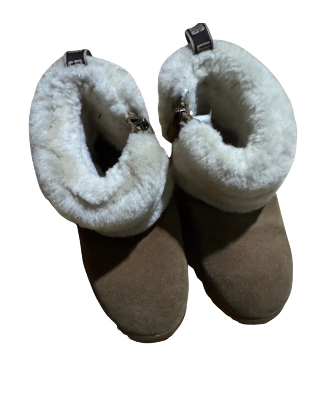 UGG Kids Fluff Bow Mini Boots - Chestnut - Size 11